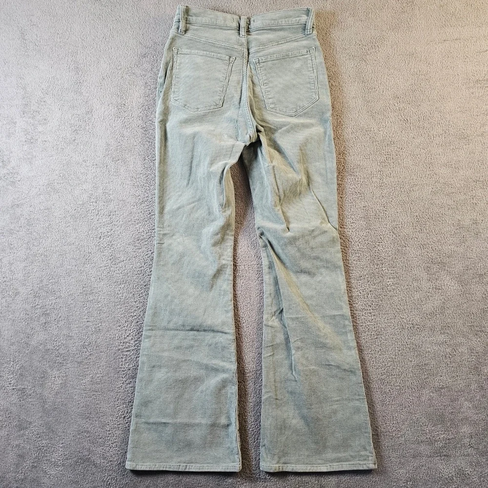 Lucky Brand Stevie High Rise‎ Flare Corduroy Pants Sage Green 8/29R